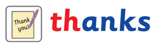 the word 'thanks' as an example